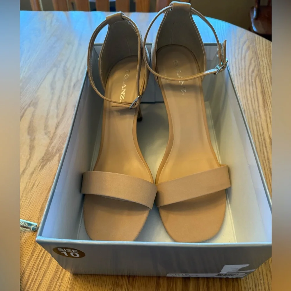 Brand New Solanz Nude Women's Heeled Sandals